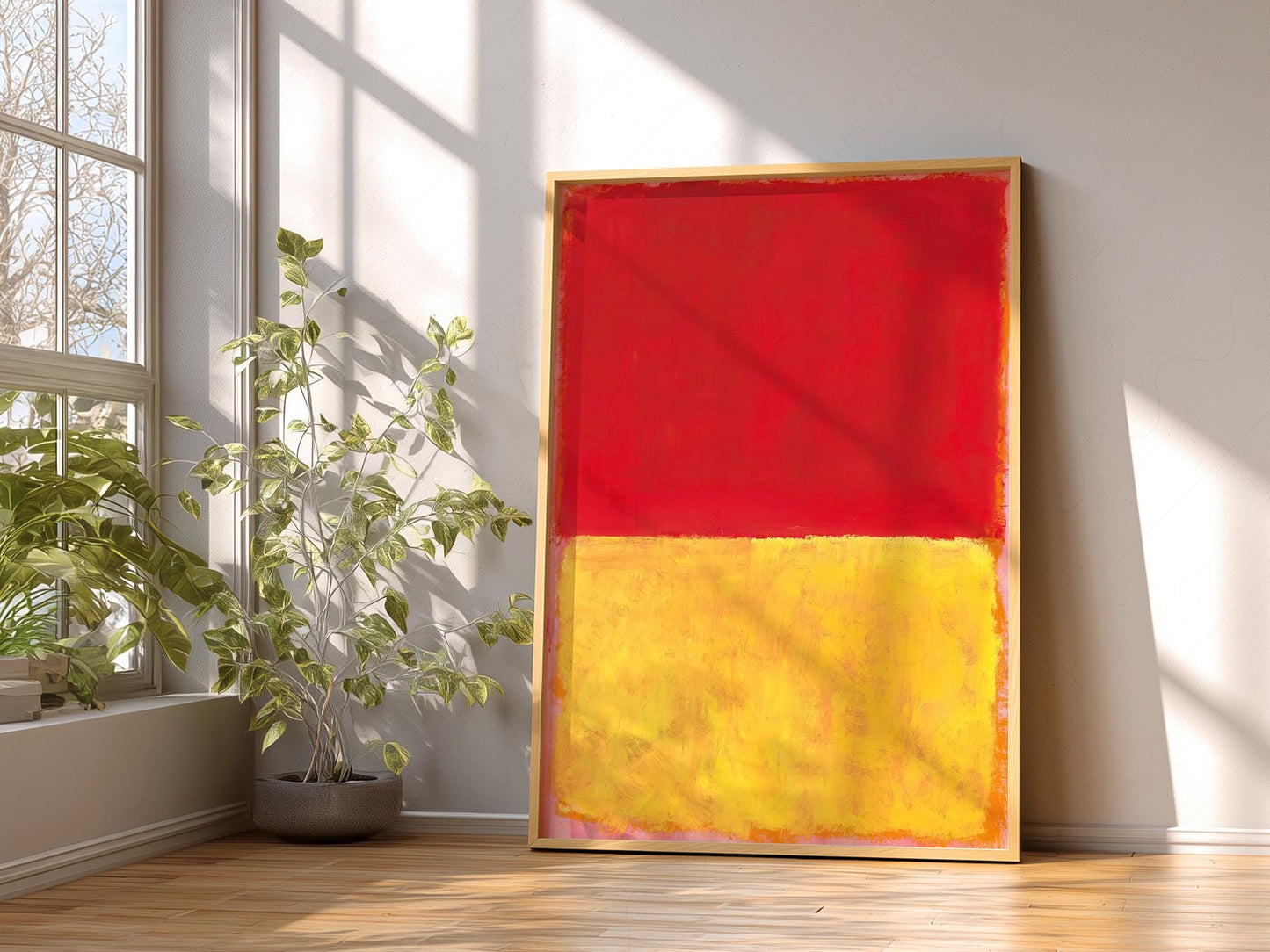 Mark Rothko Red and Yellow Abstract Art Print – Modern – art poster for living room