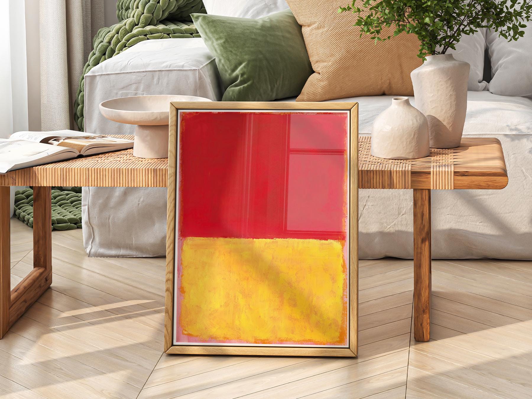 Mark Rothko Red and Yellow Abstract Art Print – Modern – fine art wall poster