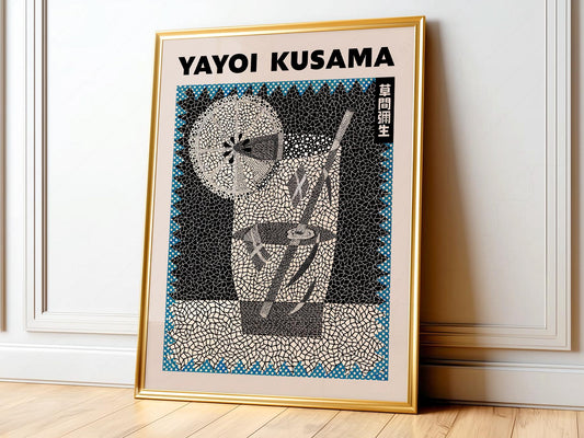 Yayoi Kusama Cocktail Art Print – Contemporary Bar – fine art print wall decor