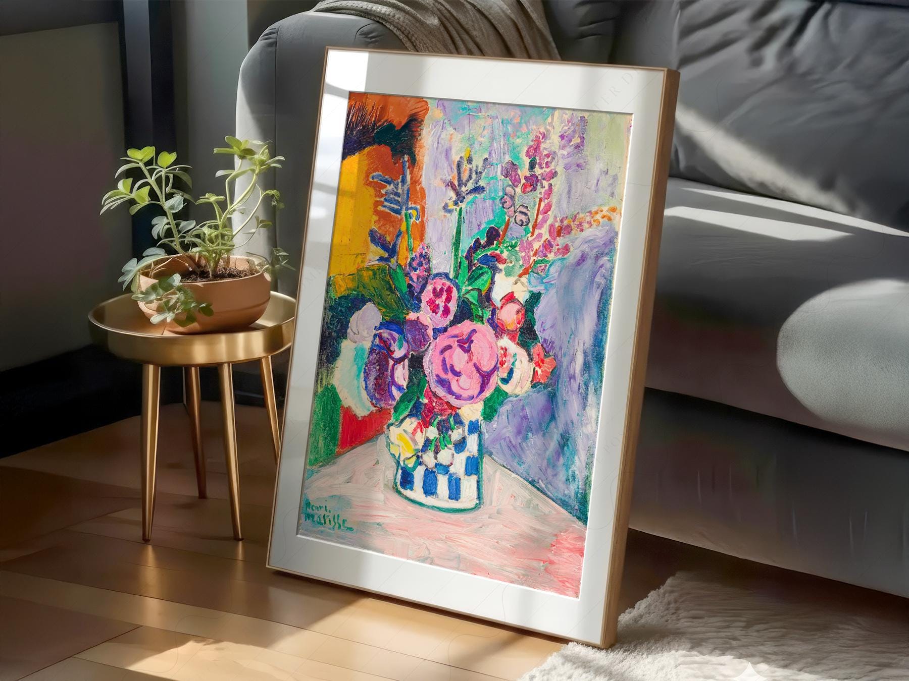 Henri Matisse Les Pivoines Art Print – Colorful Floral – classic art print reproduction