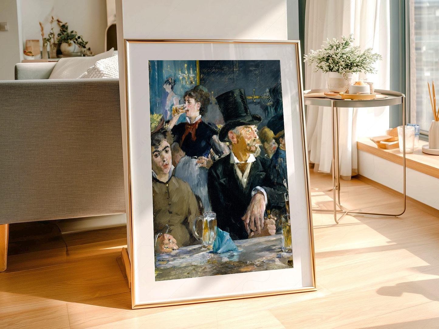 Edouard Manet At the Café Art Print – Impressionist – gallery wall art poster