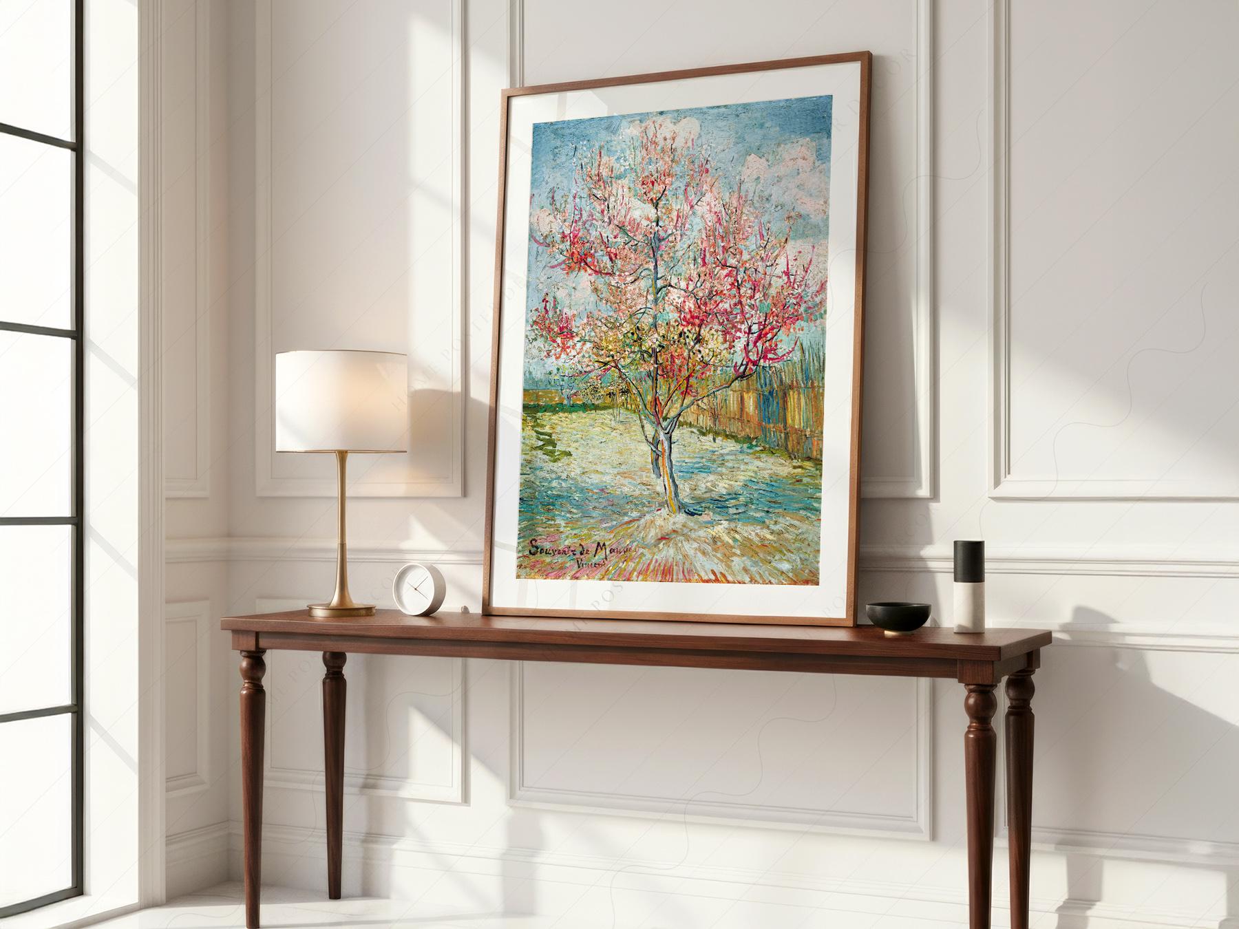 Vincent Van Gogh Pink Peach Trees Art Print – Famous – fine art print wall decor