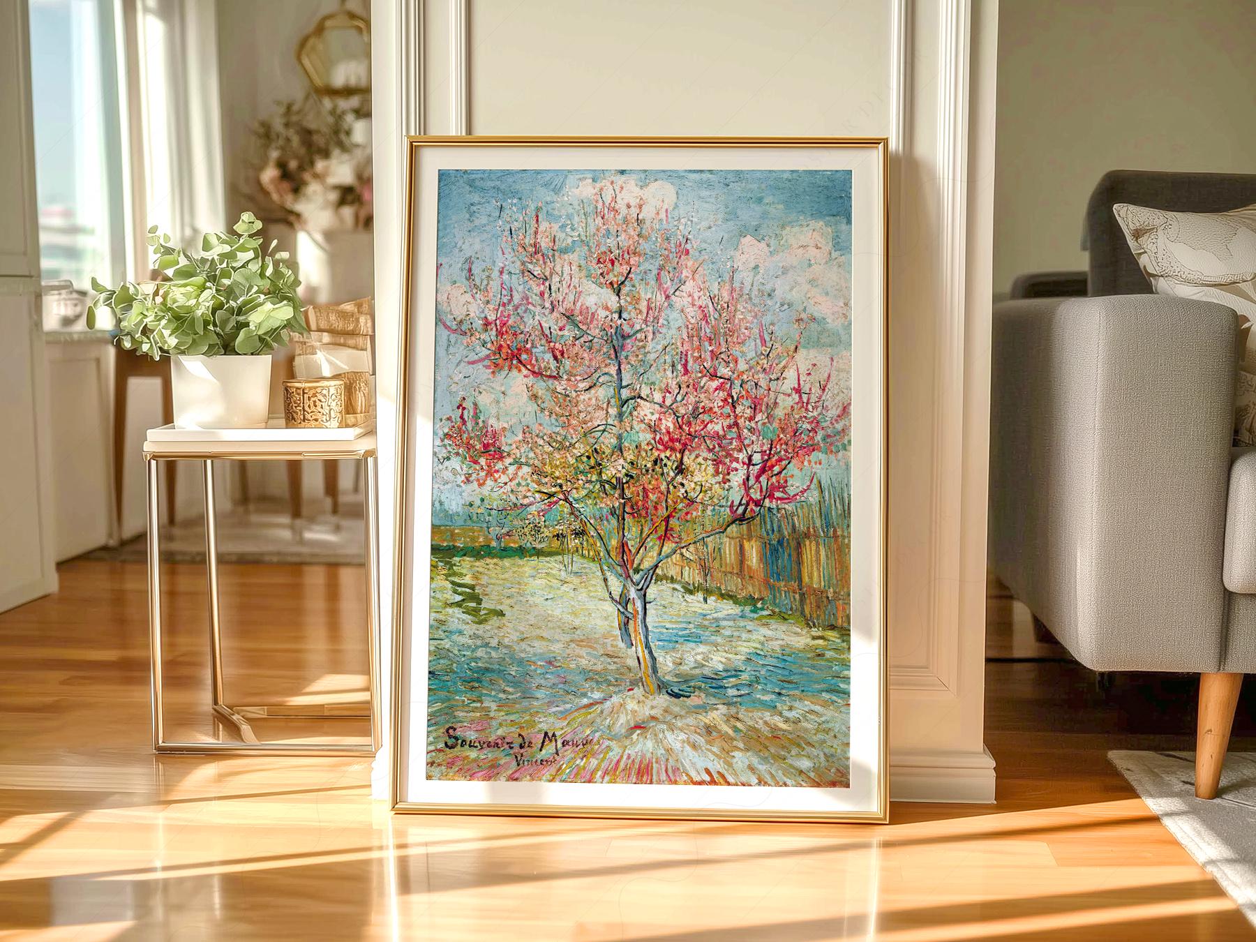 Vincent Van Gogh Pink Peach Trees Art Print – Famous – museum quality art print