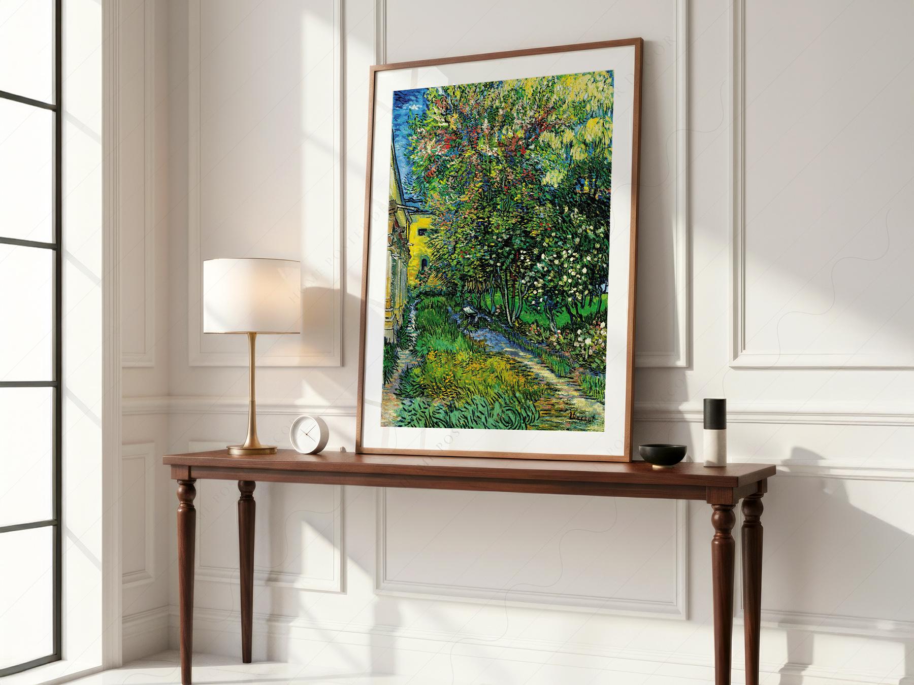Van Gogh The Garden of the Asylum at Saint-Rémy Print – exhibition poster wall art