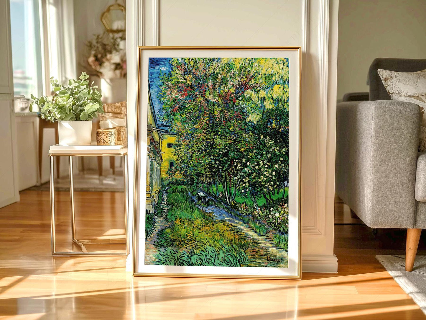 Van Gogh The Garden of the Asylum at Saint-Rémy Print – museum quality art print