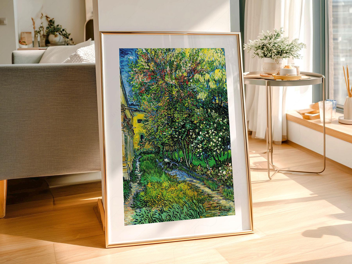 Van Gogh The Garden of the Asylum at Saint-Rémy Print – classic art print reproduction