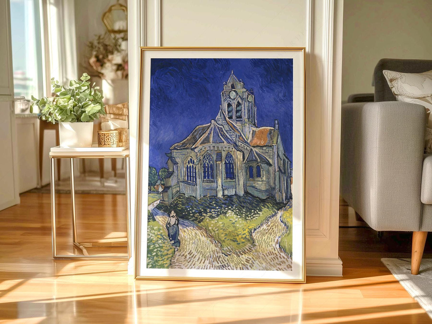 Van Gogh The Church at Auvers Art Print – Famous – classic art print reproduction