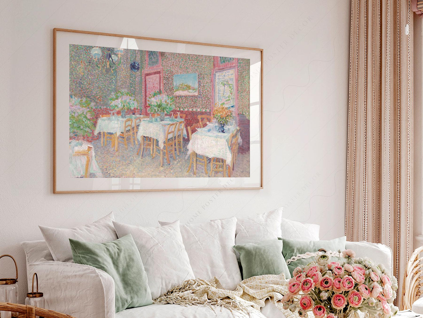 Van Gogh Interior of a Restaurant Print – Vintage Café – gallery wall art poster