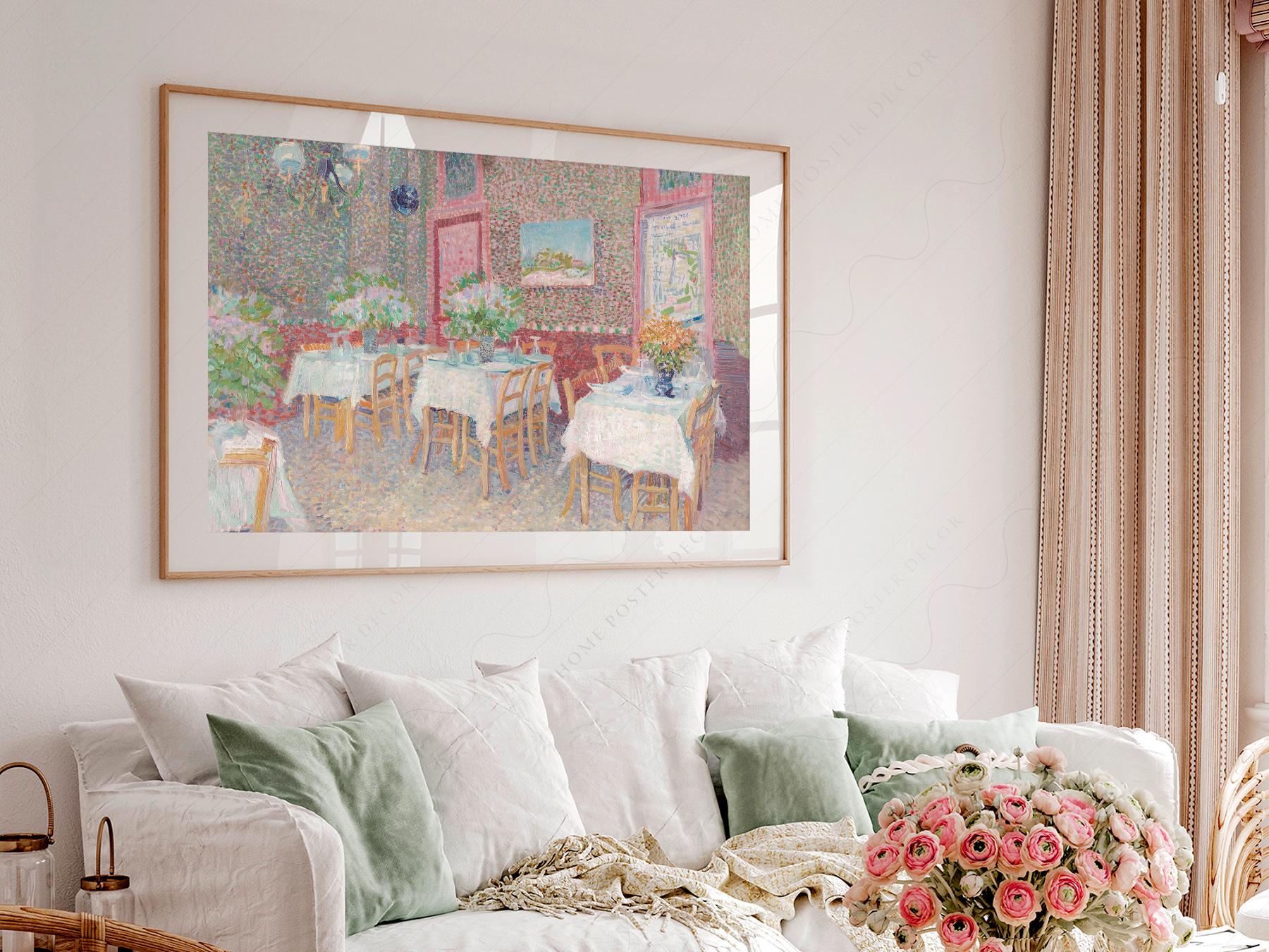 Van Gogh Interior of a Restaurant Print – Vintage Café – gallery wall art poster