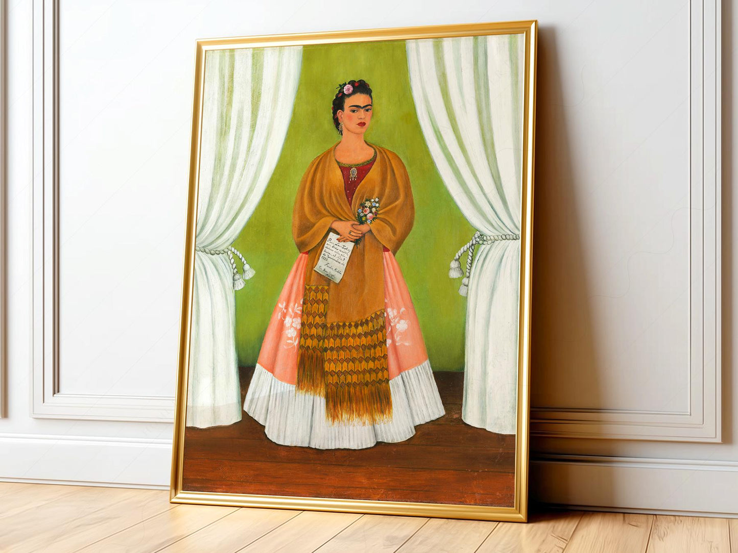 Frida Kahlo Self-Portrait Art Print – Mexican Folk Art – fine art print wall decor