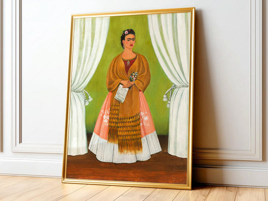 Frida Kahlo Self-Portrait Art Print – Mexican Folk Art – fine art print wall decor