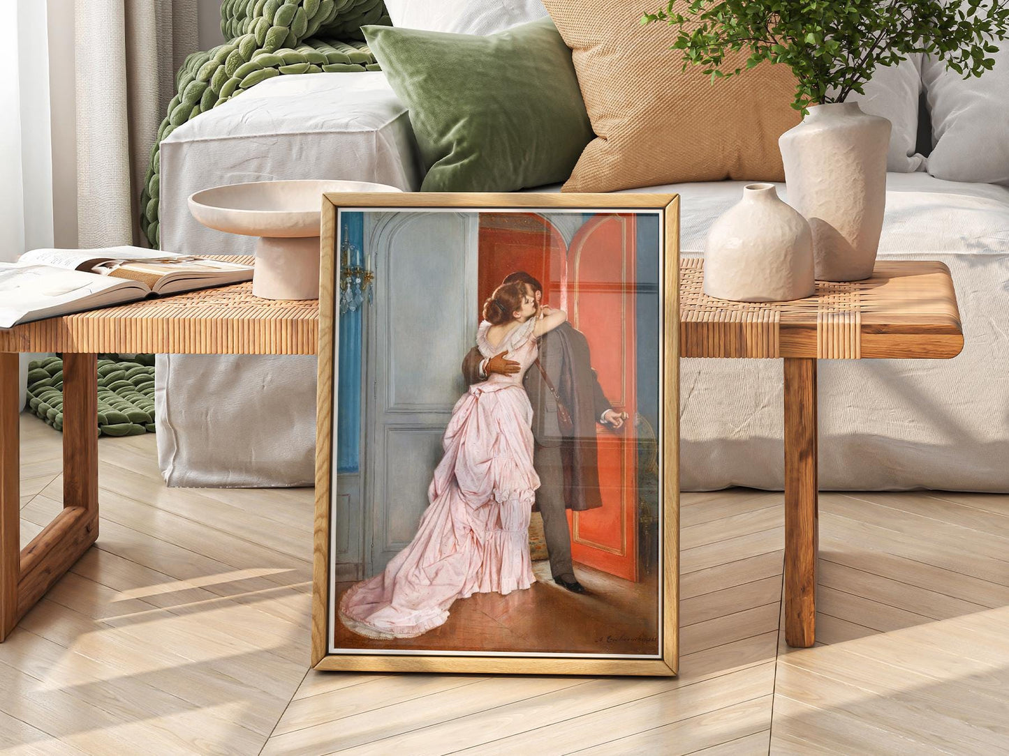 Auguste Toulmouche The Kiss Art Print – Romantic – high quality art print