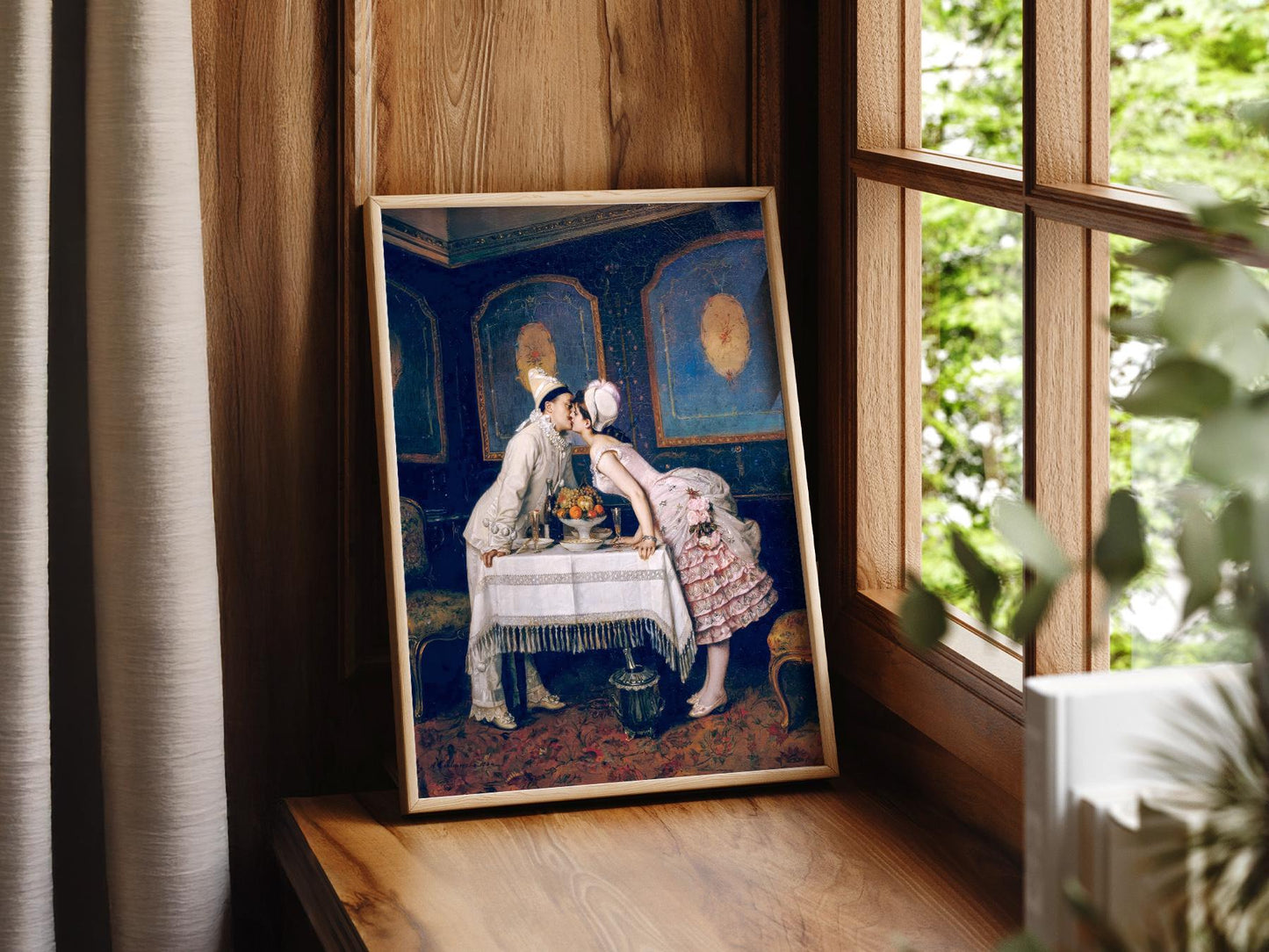 Auguste Toulmouche The Kiss Art Print – Romantic – gallery wall art poster