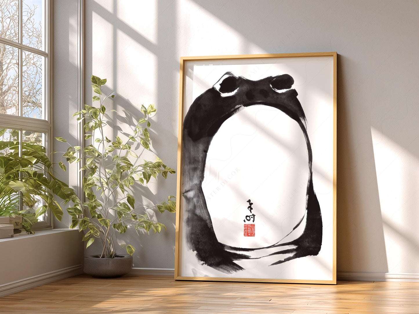 Matsumoto Hoji Frog Print – Japanese Ukiyo-e Wall Art – art poster for living room