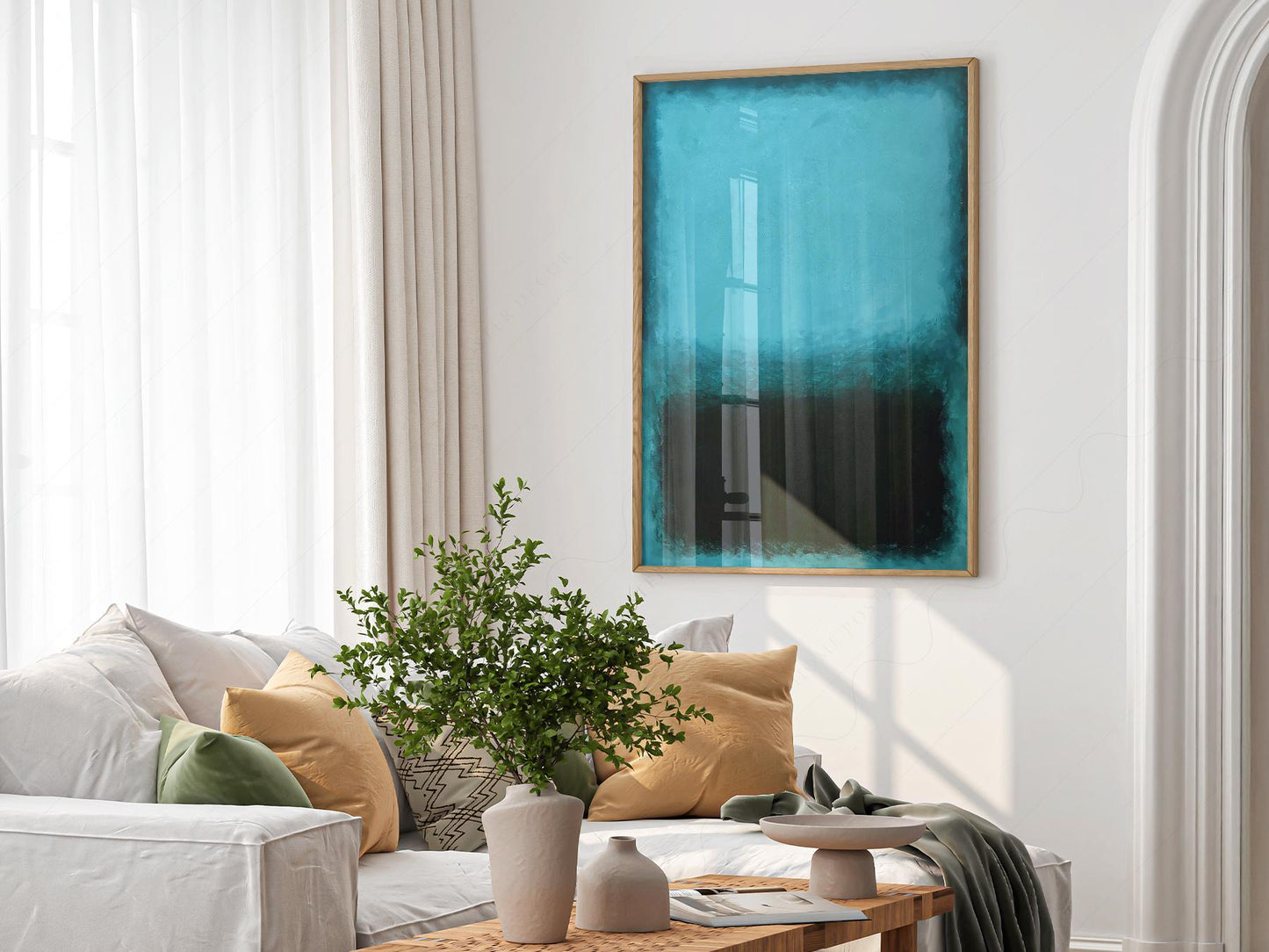 Mark Rothko Blue Abstract Art Print – Modern – exhibition poster wall art