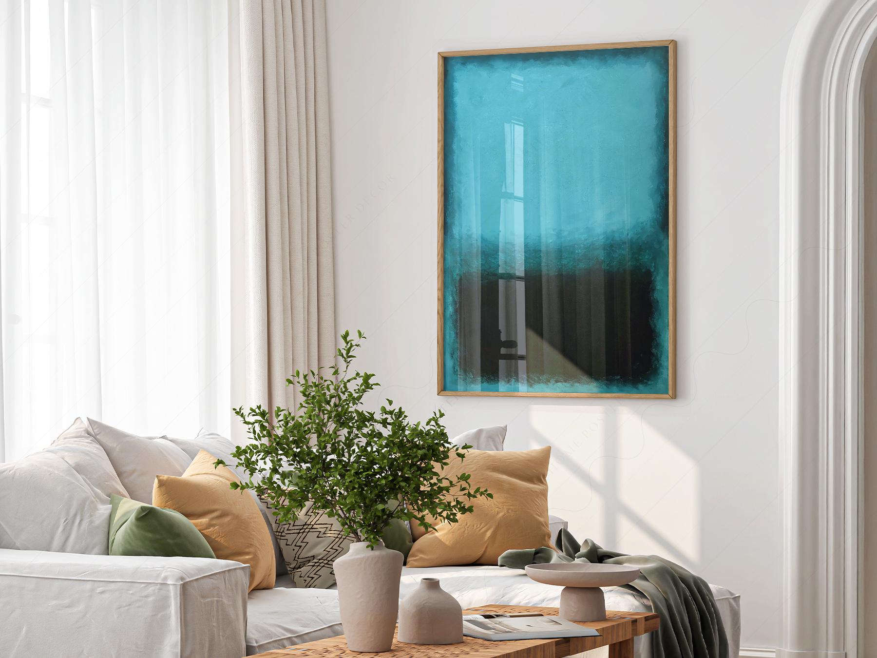 Mark Rothko Blue Abstract Art Print – Modern – exhibition poster wall art