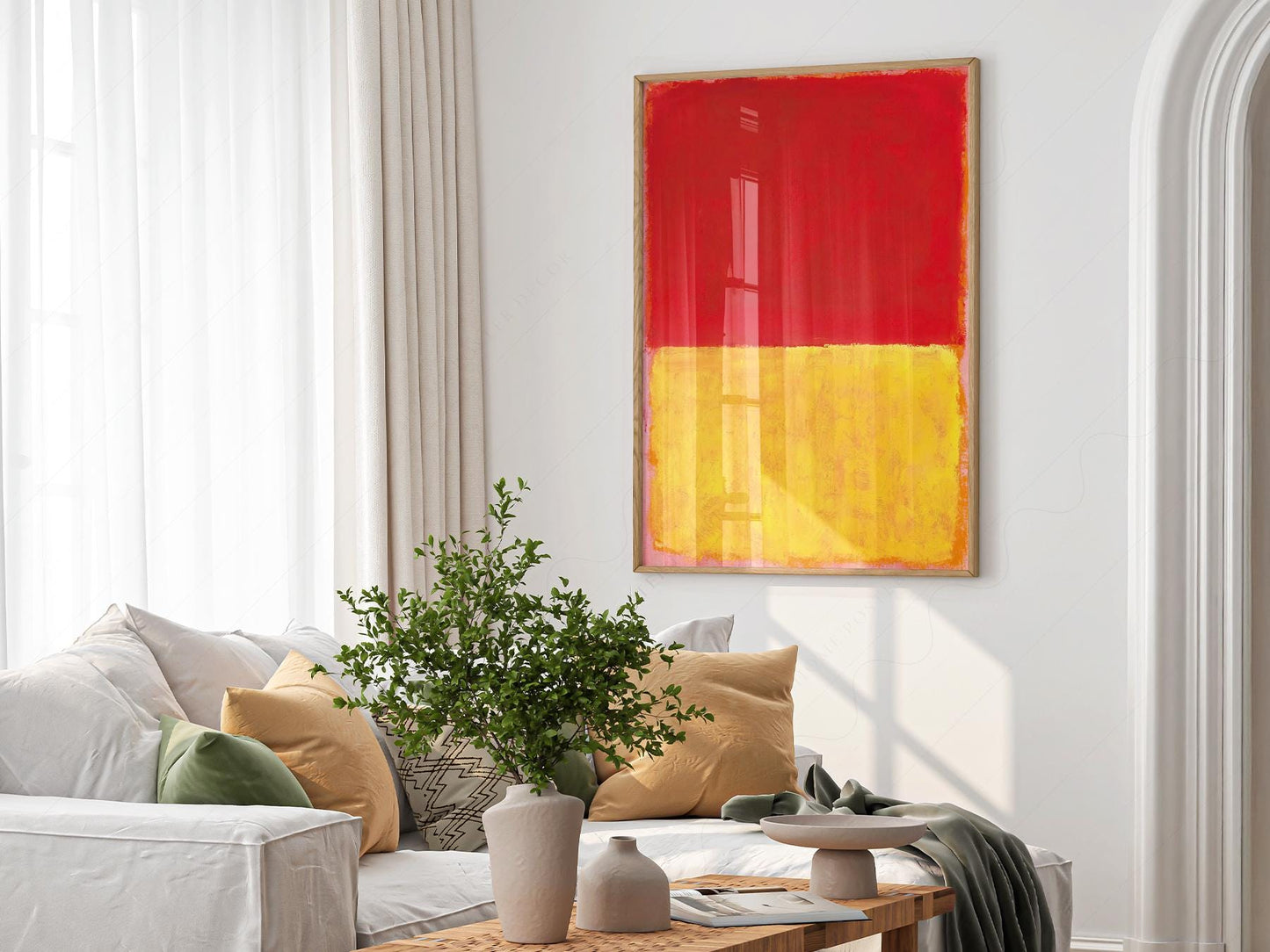 Mark Rothko Red and Yellow Abstract Art Print – Modern – classic art print reproduction