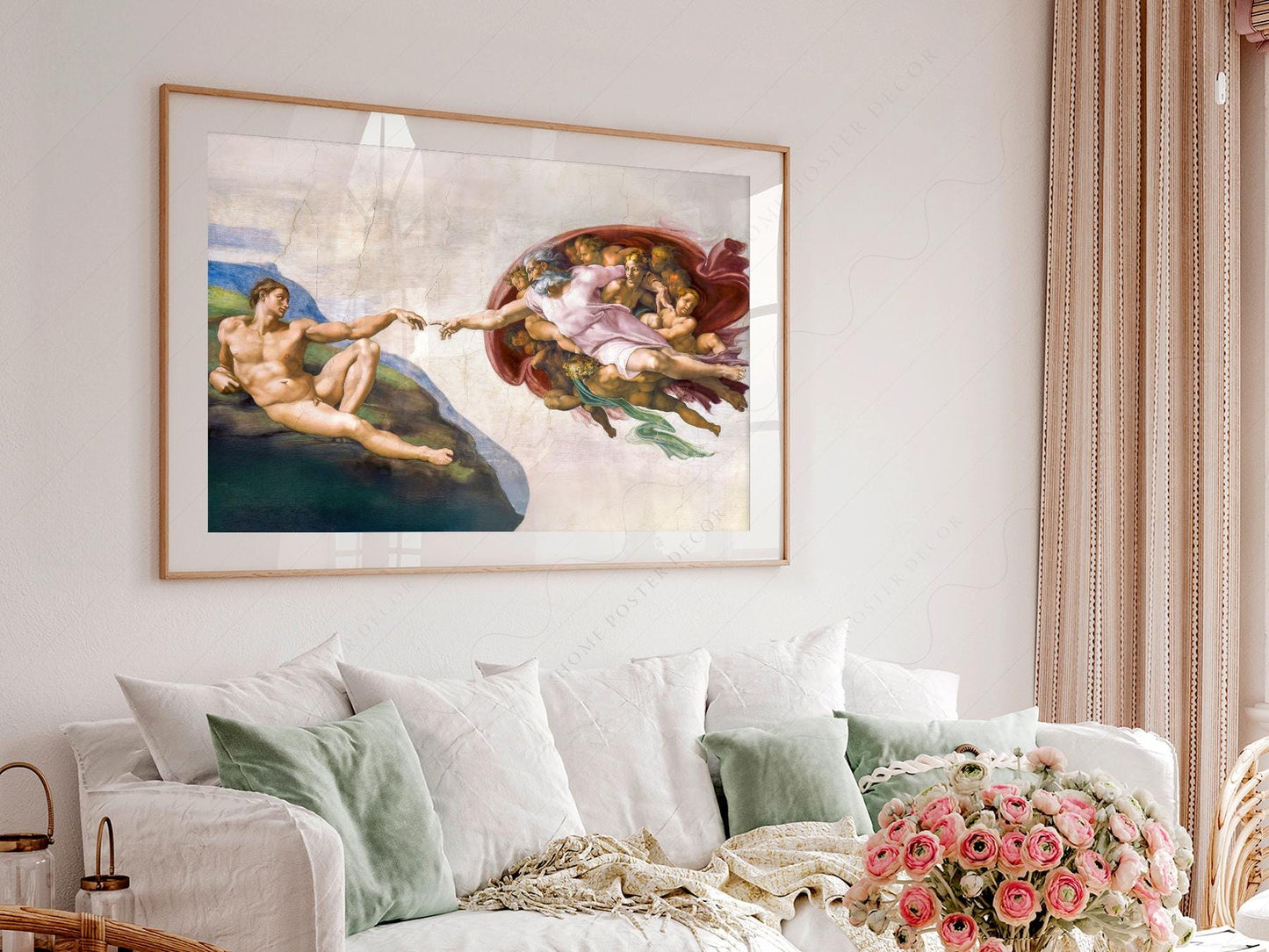 Michelangelo Creation of Adam Print – Renaissance – archival paper art print