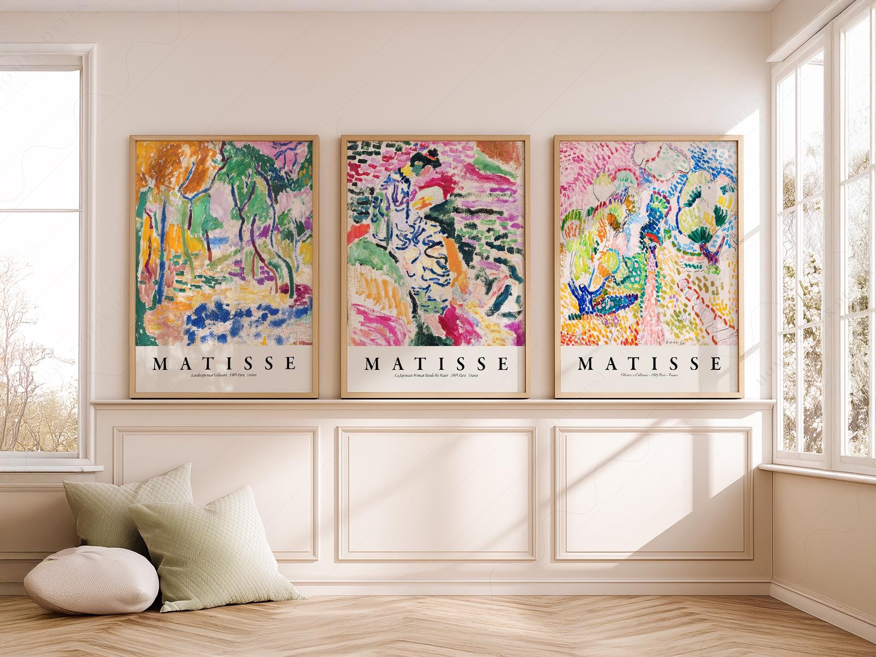 Henri Matisse Gallery Wall Set of 3 Prints – Colorful – art poster for living room