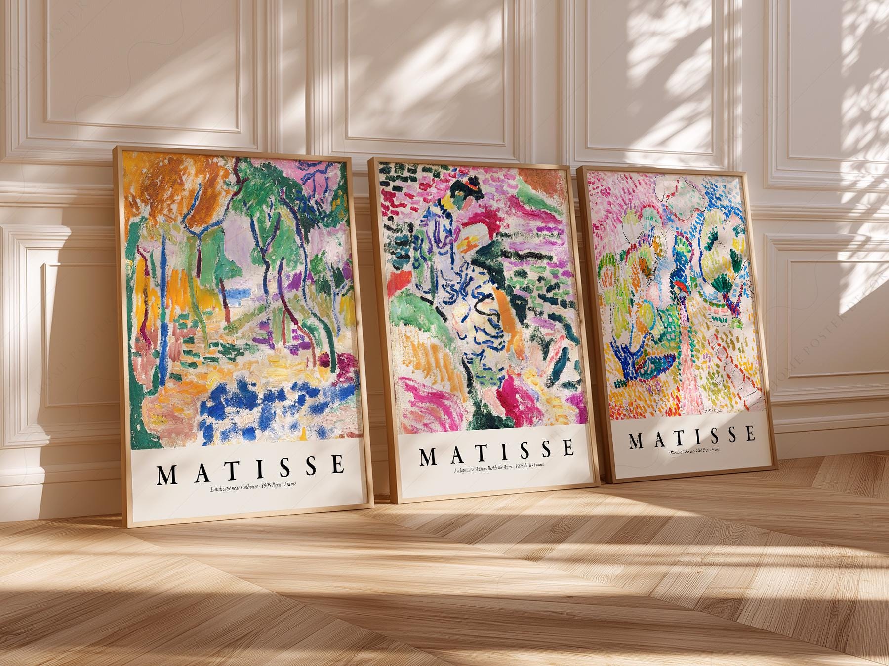 Henri Matisse Gallery Wall Set of 3 Prints – Colorful – gallery wall art poster
