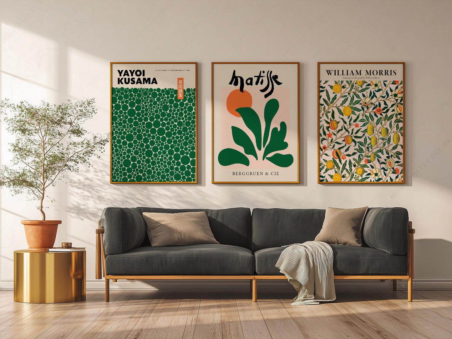 Kusama Matisse William Morris Gallery Wall Set – Green – exhibition poster wall art