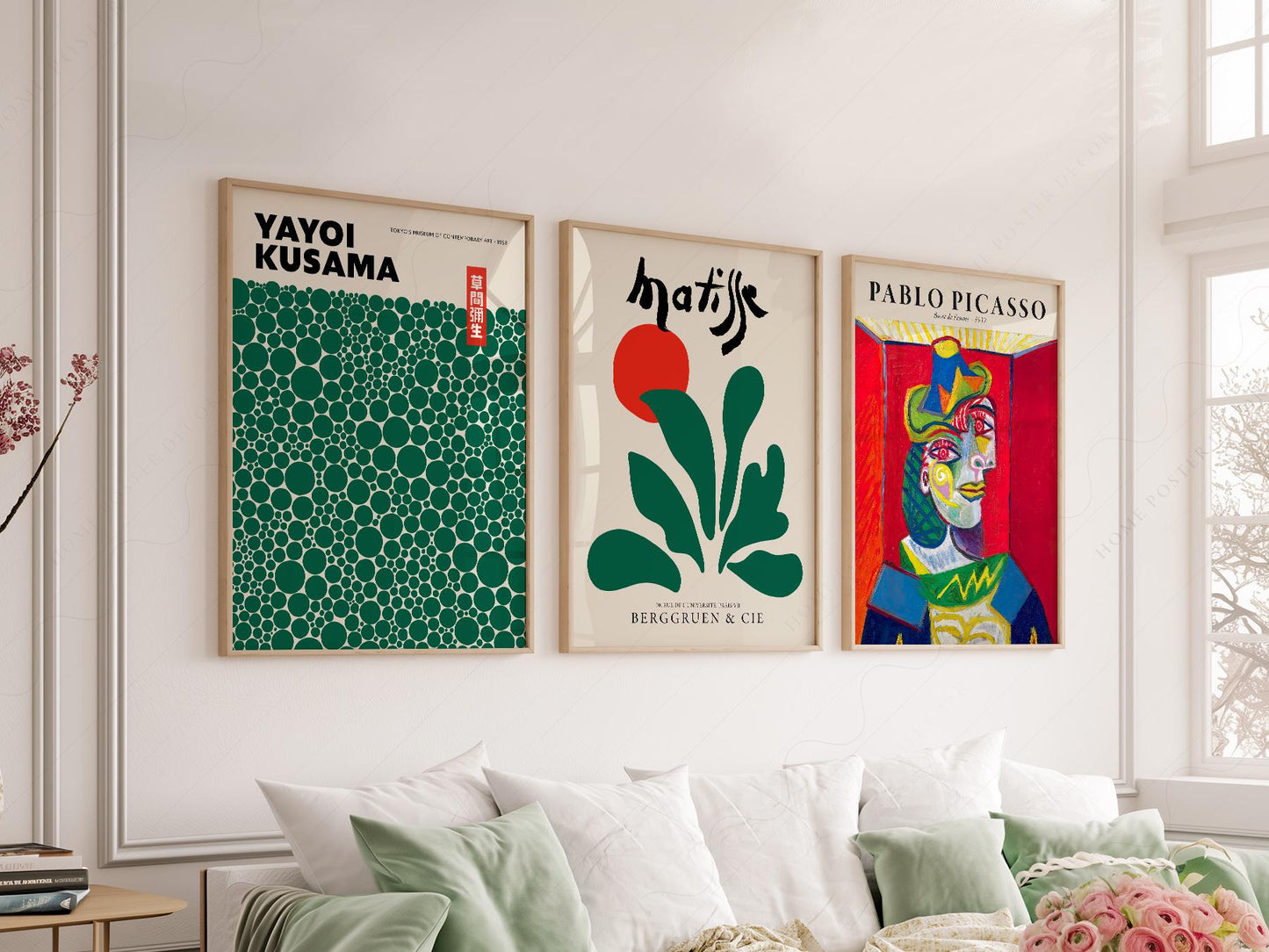 Matisse Kusama Picasso Gallery Wall Set of 3 – Modern – museum quality art print