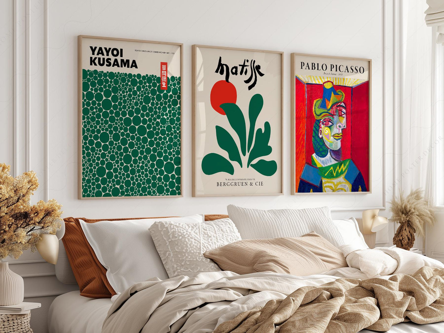 Matisse Kusama Picasso Gallery Wall Set of 3 – Modern – classic art print reproduction