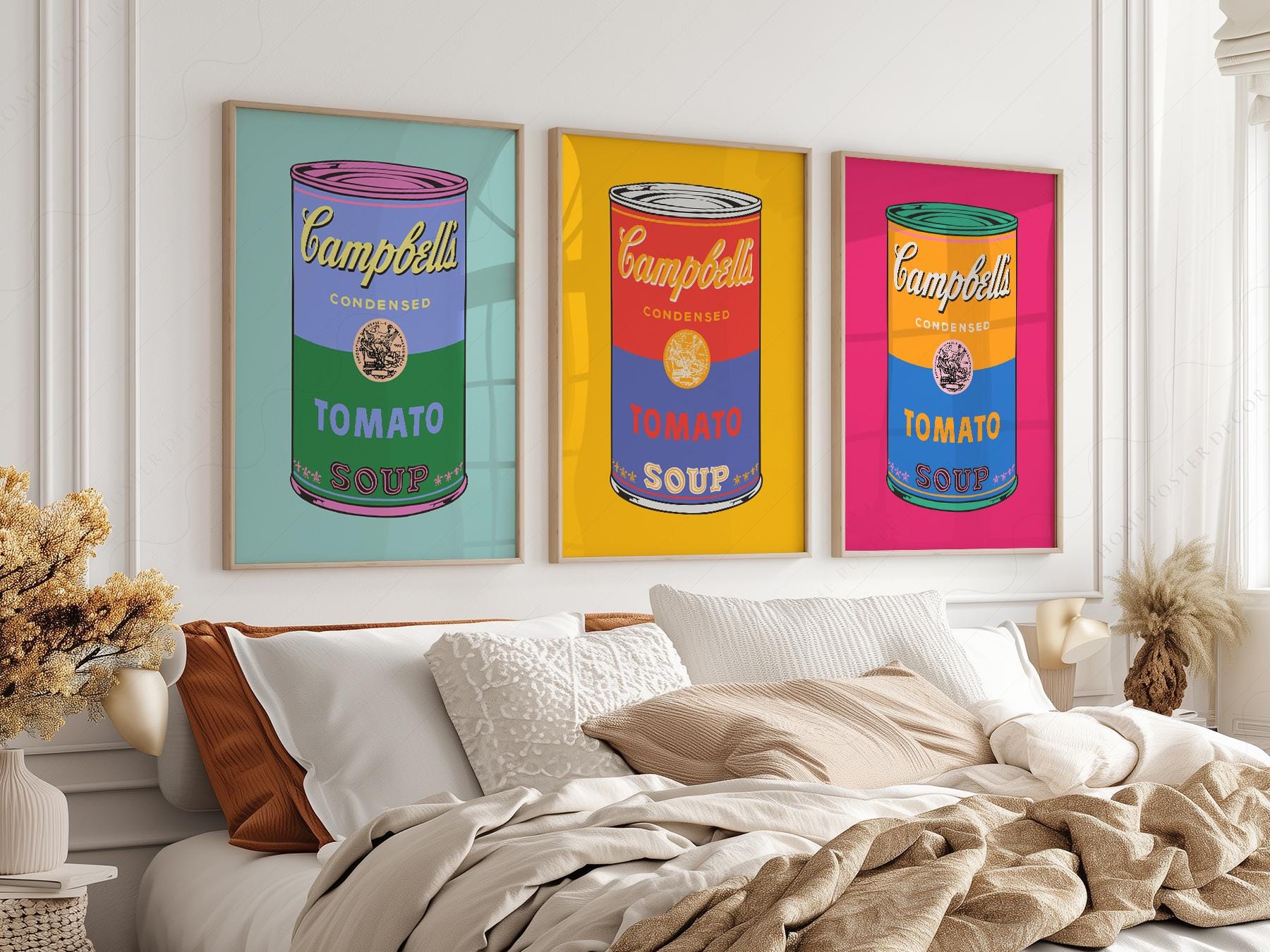Andy Warhol Campbell's Soup Cans Print Set – Pop Art – art poster for living room