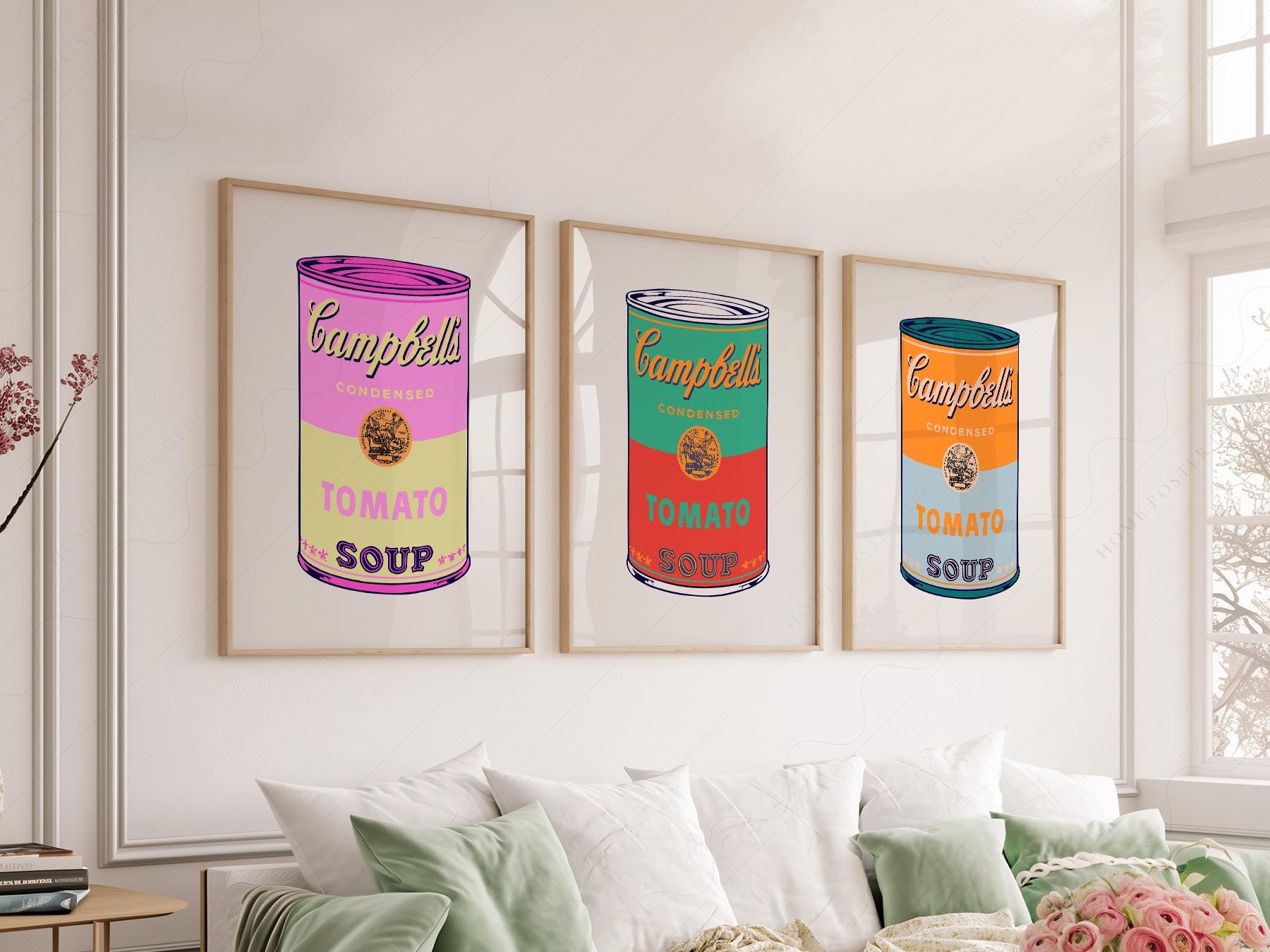 Andy Warhol Campbell's Soup Cans Print Set – Pop Art – gallery wall art poster