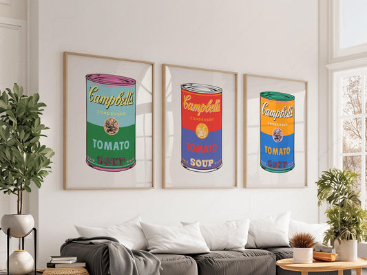 Andy Warhol Campbell's Soup Cans Print Set – Pop Art – fine art print wall decor