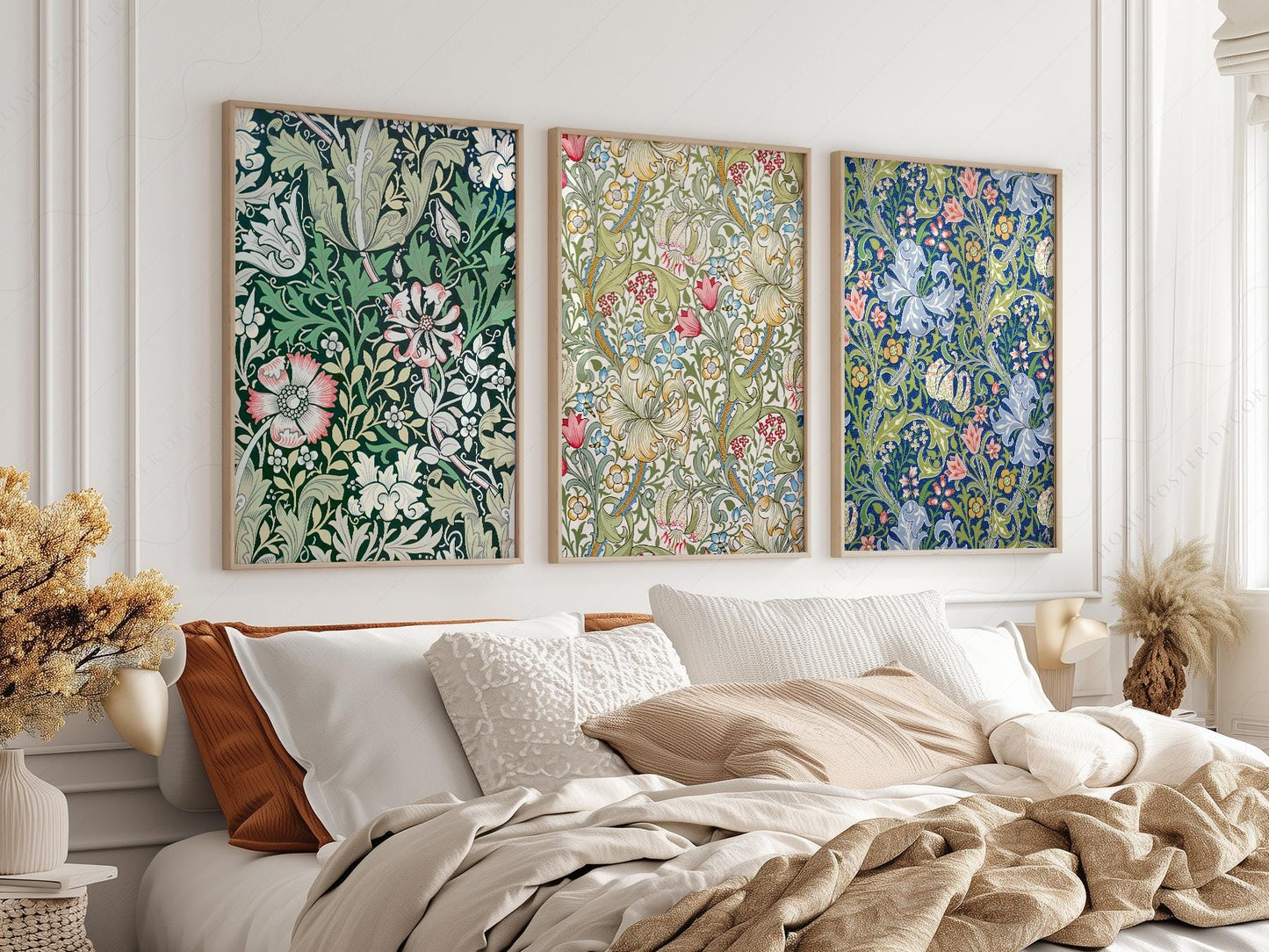 William Morris Print Set of 3 – Botanical Gallery Wall – gallery wall art poster