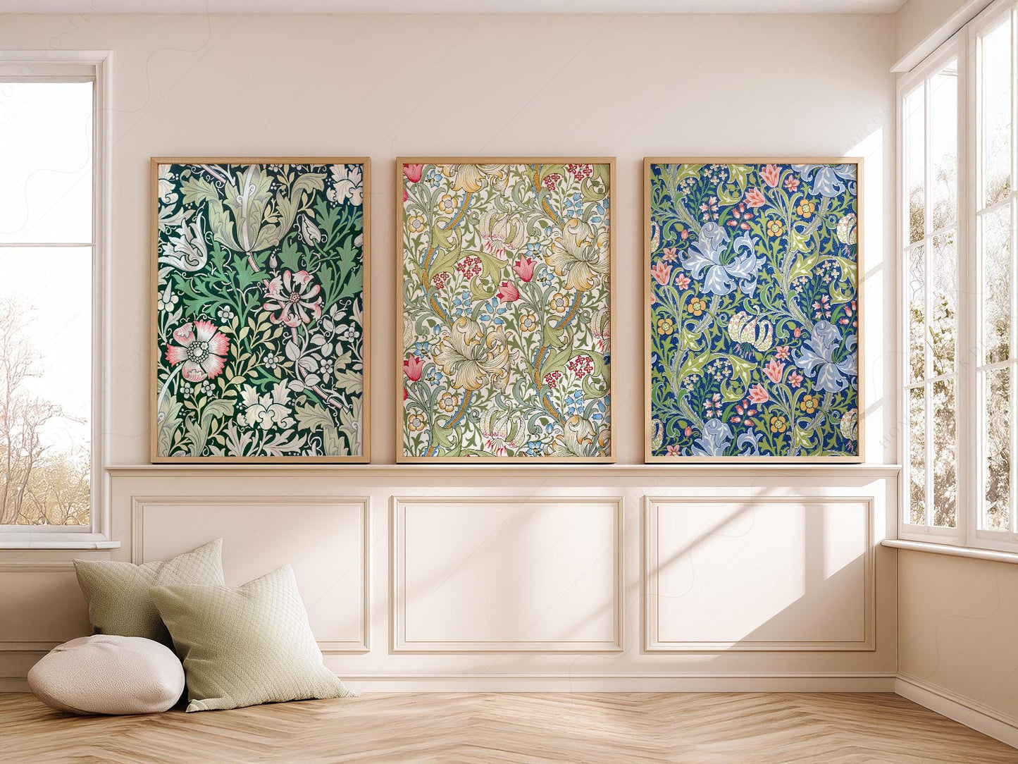 William Morris Print Set of 3 – Botanical Gallery Wall – classic art print reproduction