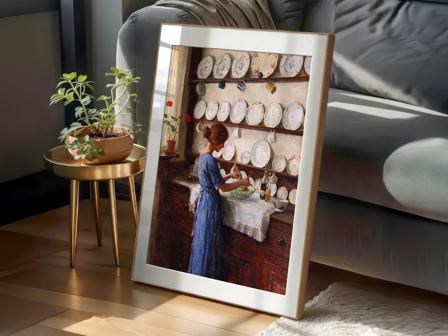 William Kay Blacklock Kitchen Scene Art Print – art poster for living room