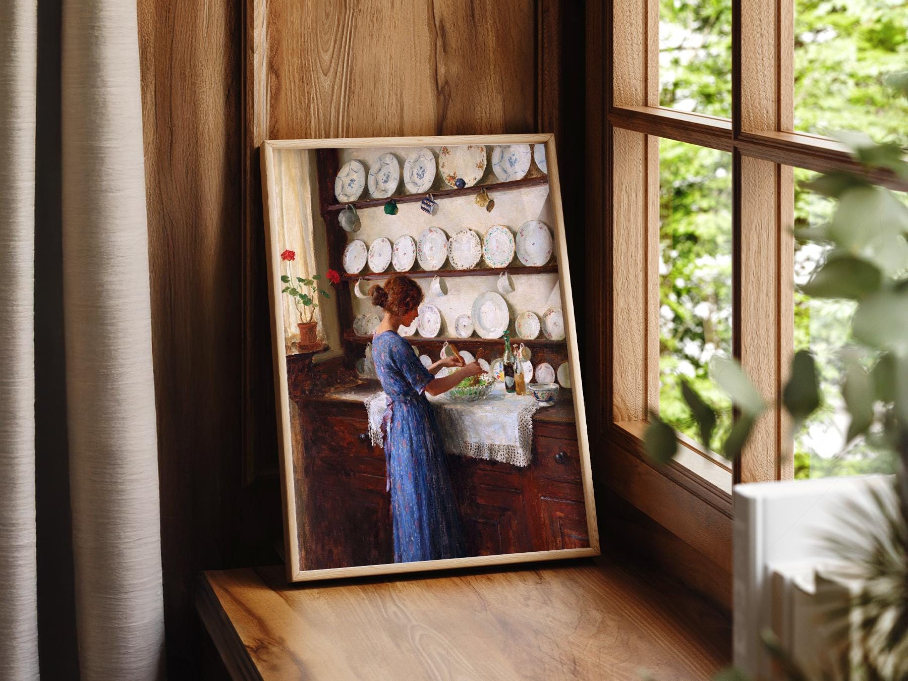 William Kay Blacklock Kitchen Scene Art Print – museum quality art print