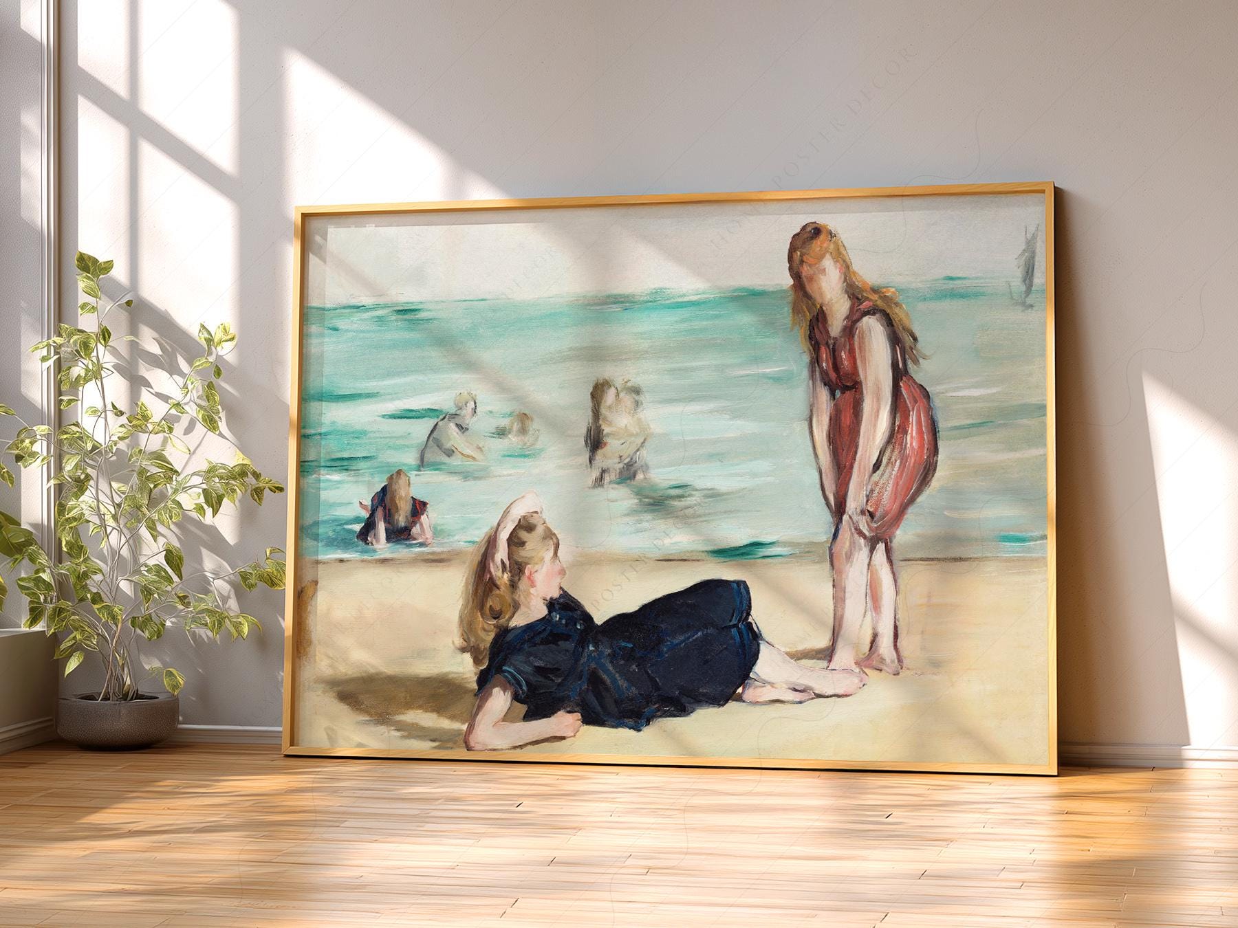 Edouard Manet On the Beach Art Print – Classic Coastal – fine art wall poster