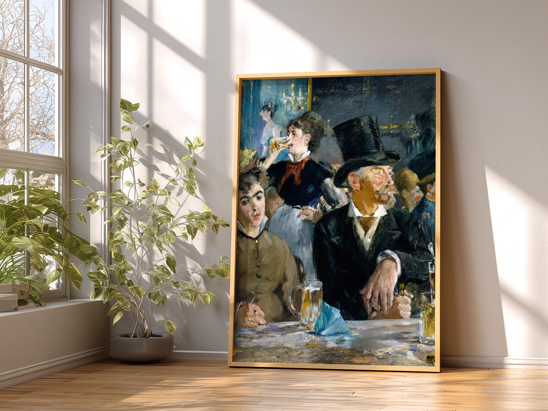 Edouard Manet At the Café Art Print – Impressionist – classic art print reproduction