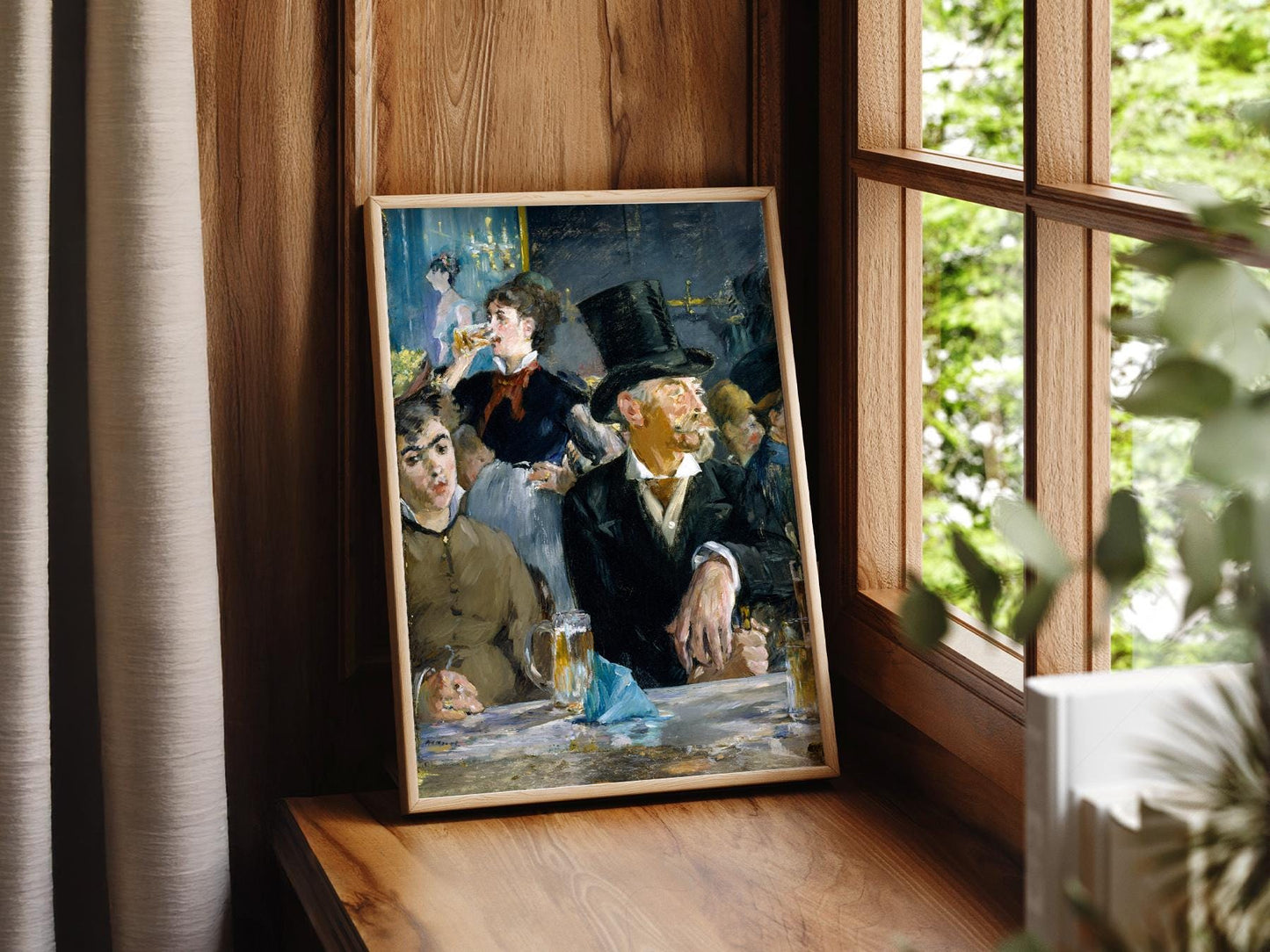 Edouard Manet At the Café Art Print – Impressionist – fine art wall poster