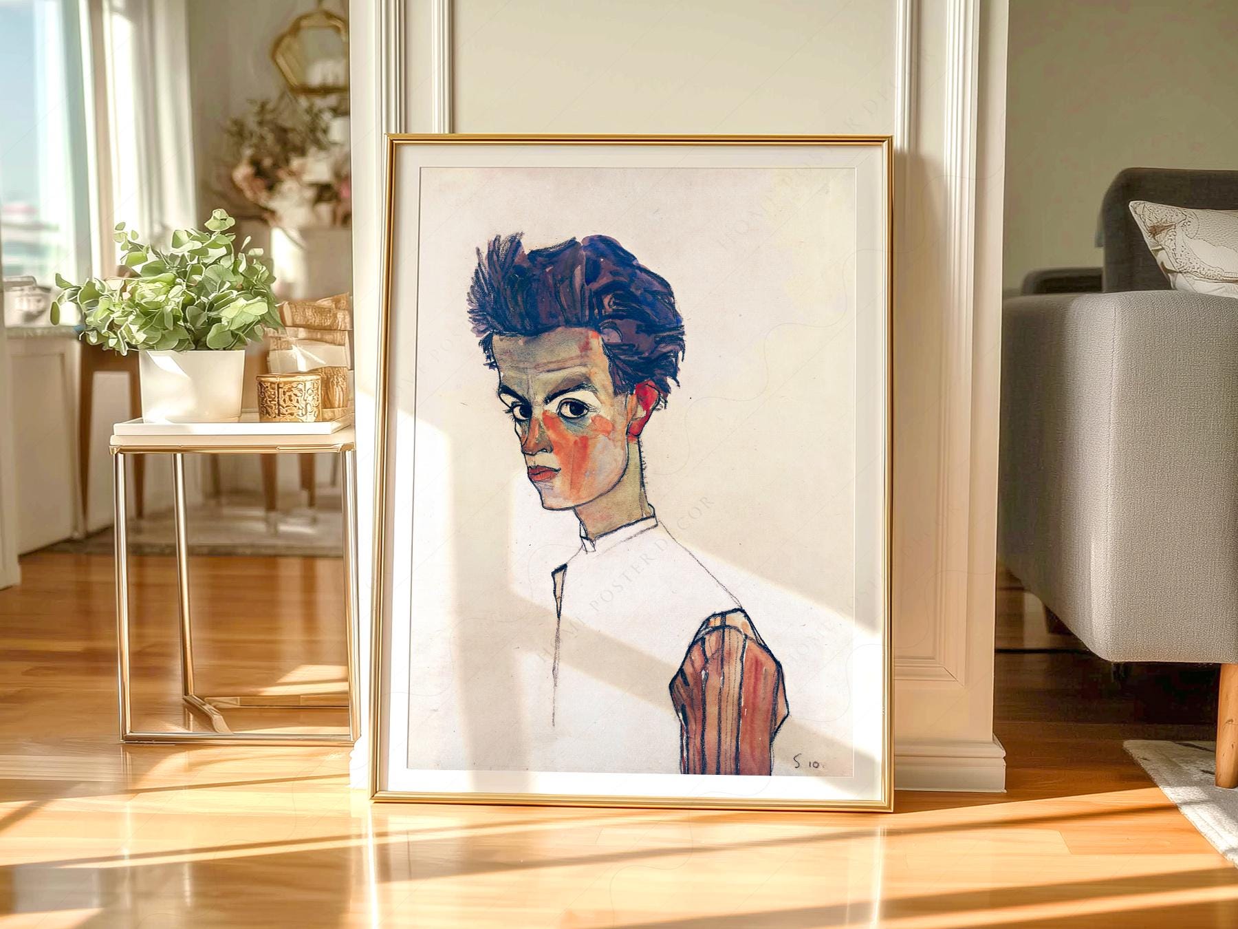 Egon Schiele Self-Portrait Art Print – Expressionist – classic art print reproduction
