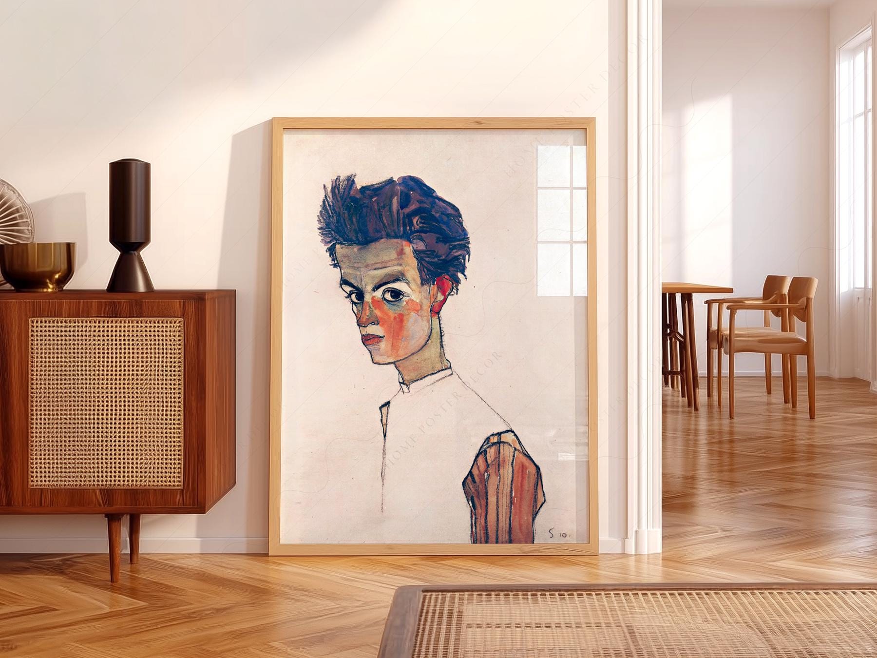 Egon Schiele Self-Portrait Art Print – Expressionist – fine art print wall decor