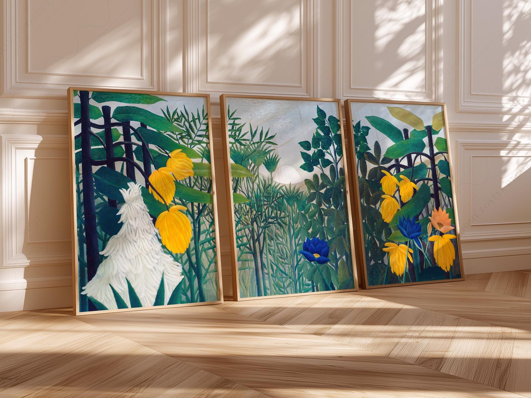 Henri Rousseau The Repast of the Lion Print Set – gallery wall art poster