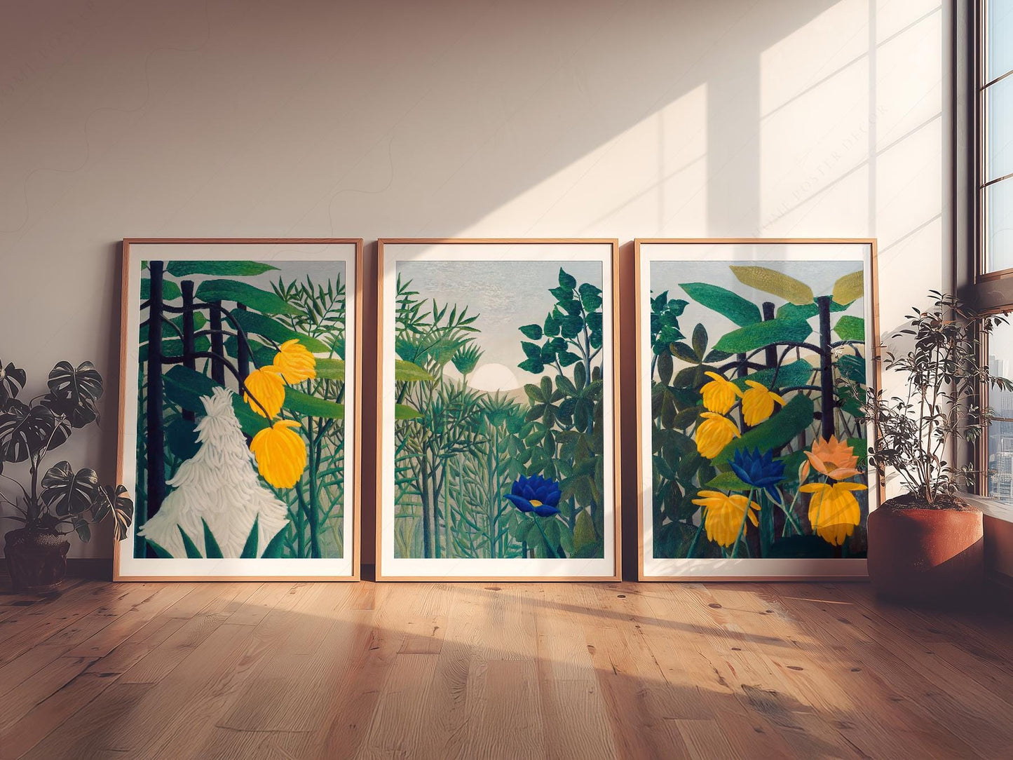 Henri Rousseau The Repast of the Lion Print Set – exhibition poster wall art