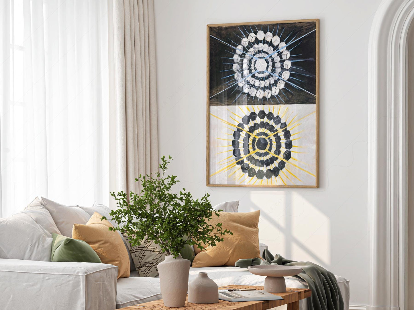 Hilma af Klint Swan Print – Abstract Geometric Wall – high quality art print