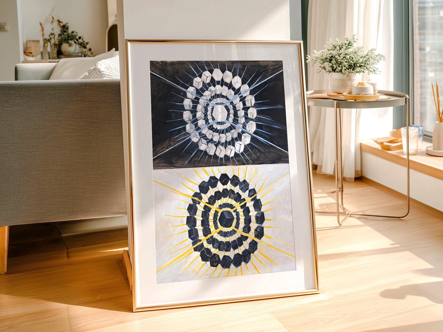 Hilma af Klint Swan Print – Abstract Geometric Wall – classic art print reproduction