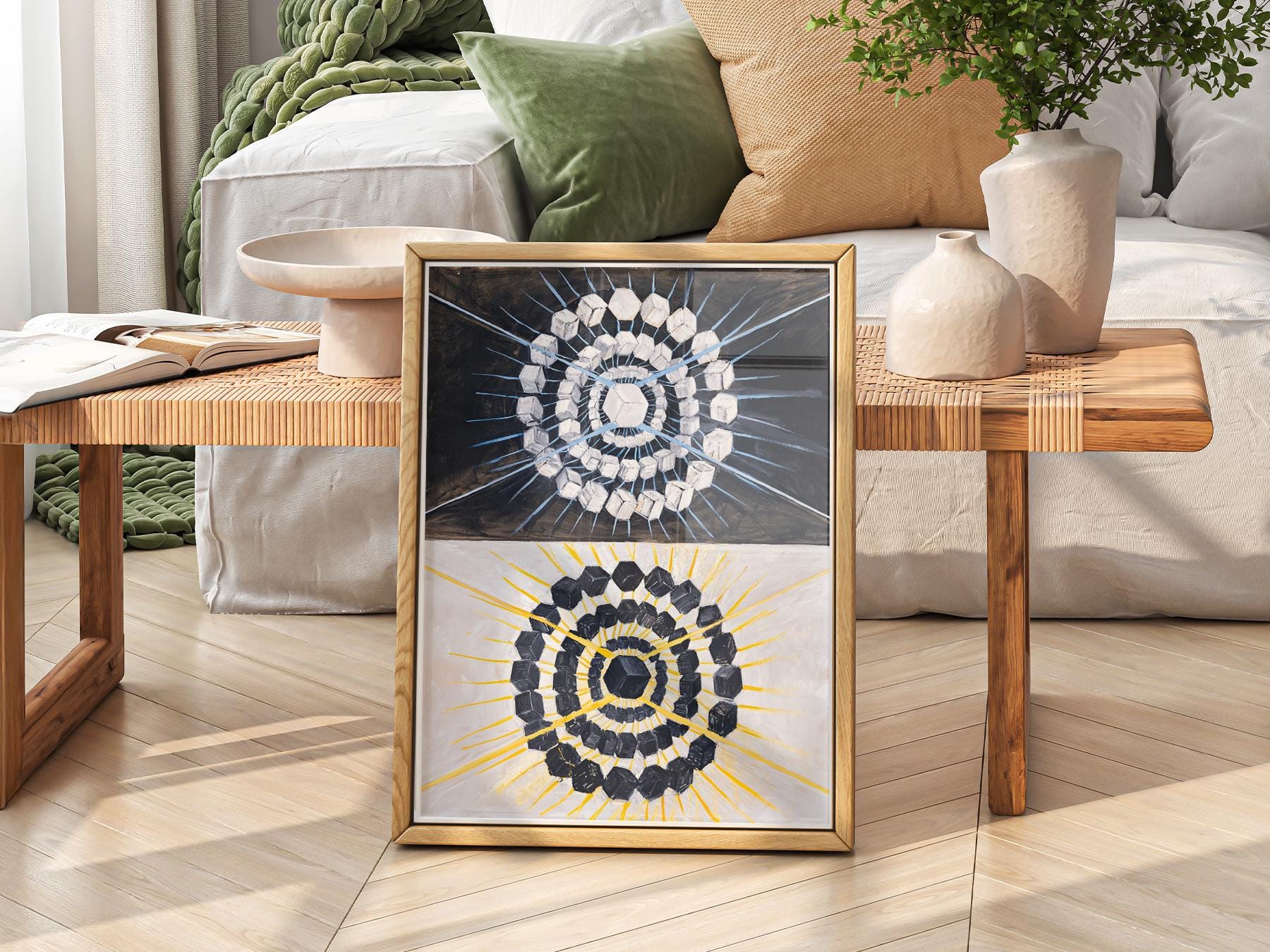 Hilma af Klint Swan Print – Abstract Geometric Wall – art poster for living room