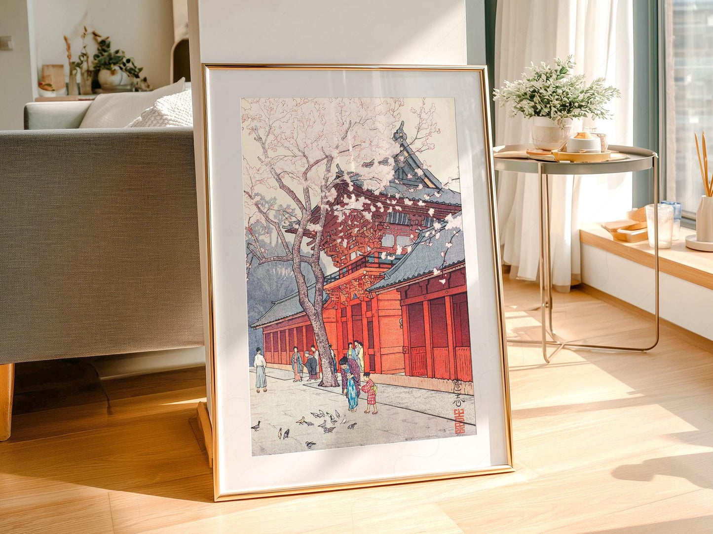 Hiroaki Takahashi Cherry Blossom Temple Print – archival paper art print