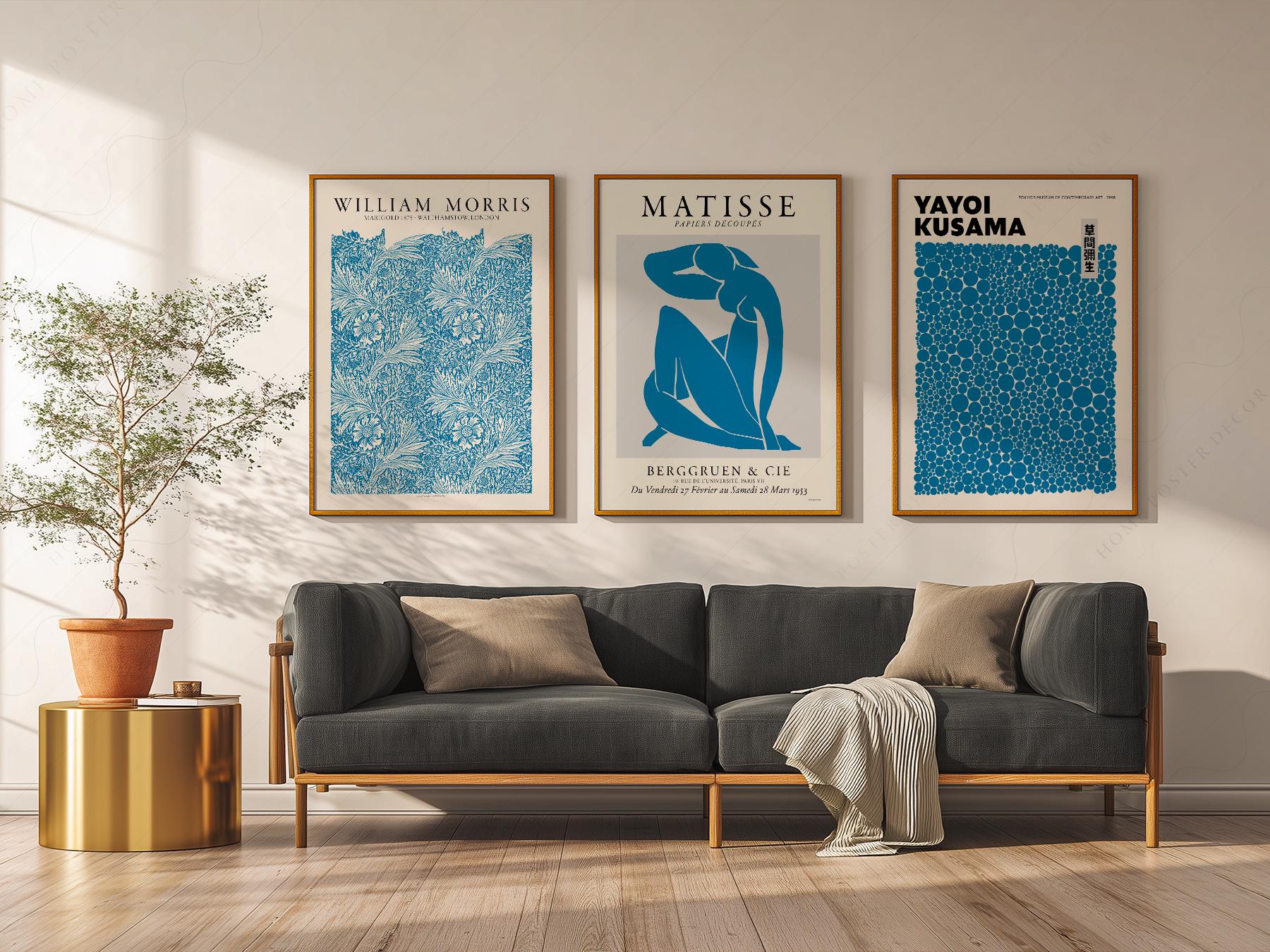 Matisse William Morris Kusama Blue Print Set – Gallery – fine art wall poster