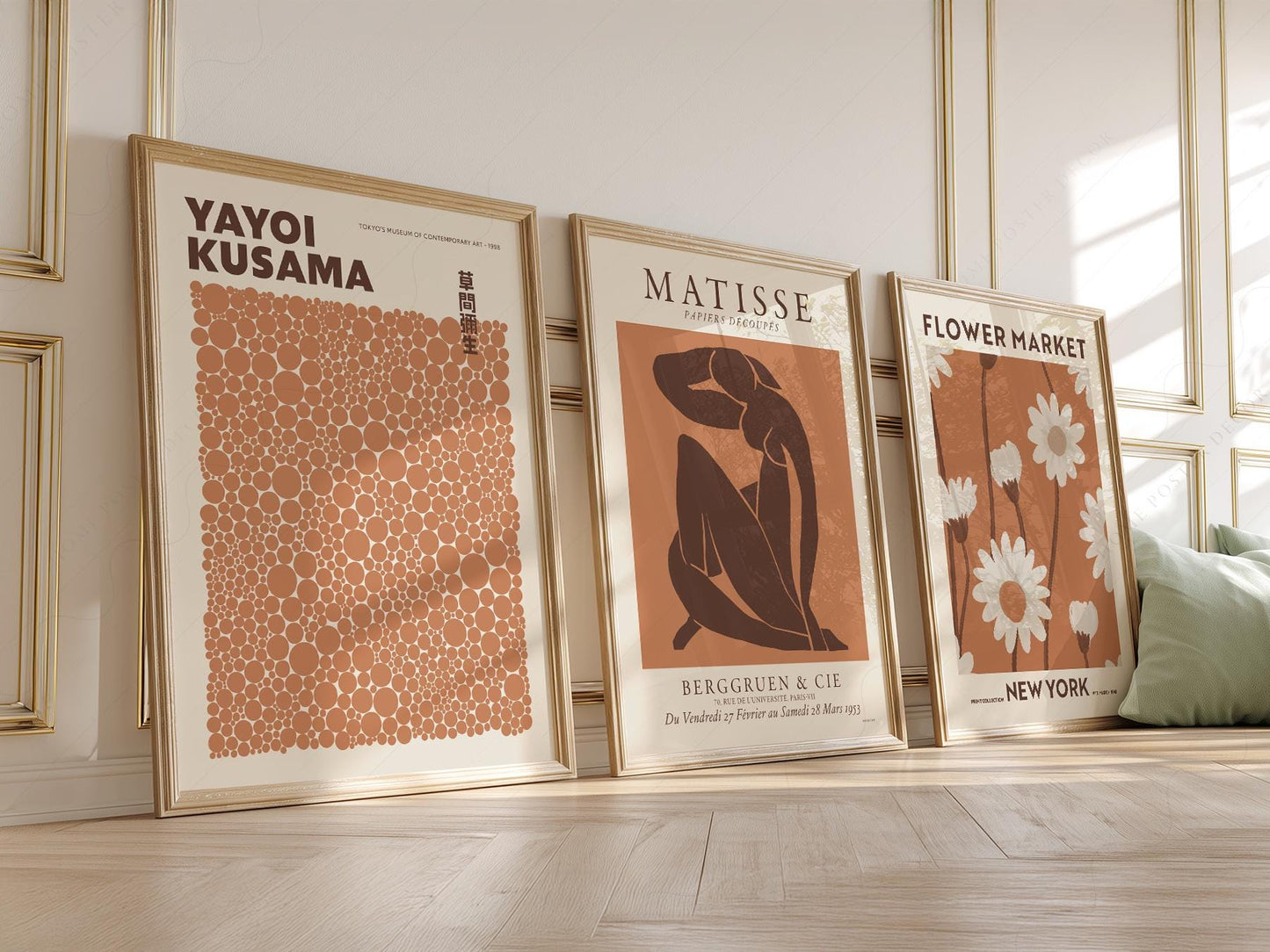 Matisse Kusama Flower Market Print Set – Neutral – gallery wall art poster