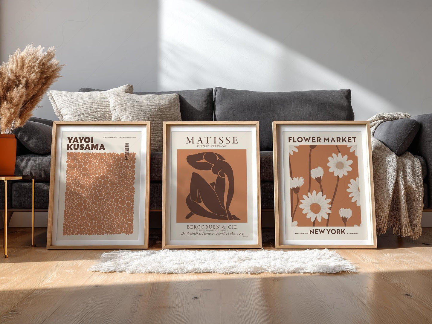Matisse Kusama Flower Market Print Set – Neutral – classic art print reproduction