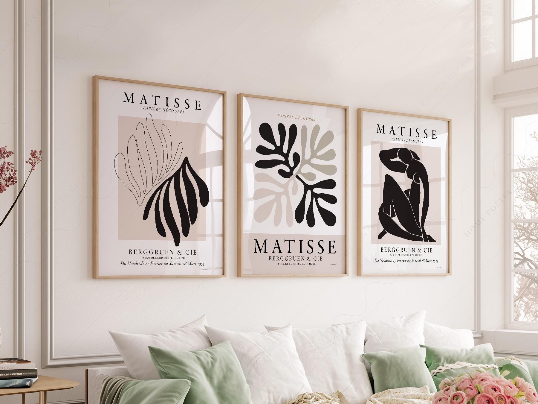 Henri Matisse Print Set of 3 – Papiers Découpés – fine art print wall decor