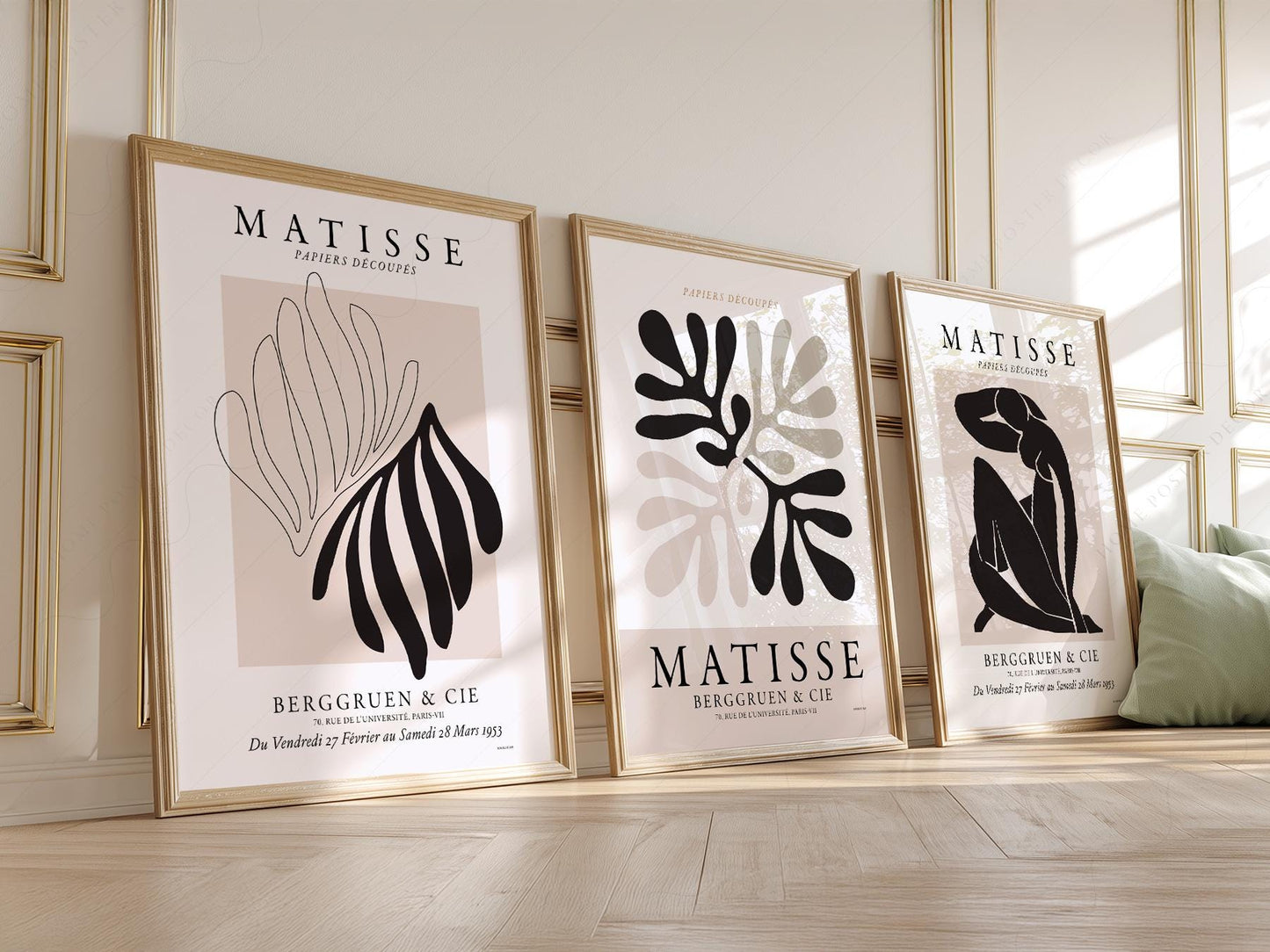 Henri Matisse Print Set of 3 – Papiers Découpés – classic art print reproduction